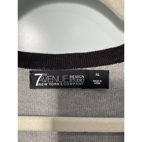 New York and Company 7th Avenue Button Front Cardigan Sweater Size XL Colorblock - Picture 3 of 7